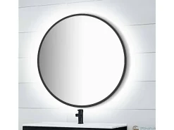Espelho redondo com iluminação decorativa LED Zeus para banheiro e casa