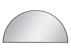 Espelho semicírculo design em meal C.50 x A.100 cm preto - GAVRA
