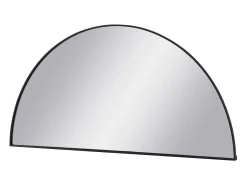 Espelho semicírculo design em meal C.50 x A.100 cm preto - GAVRA