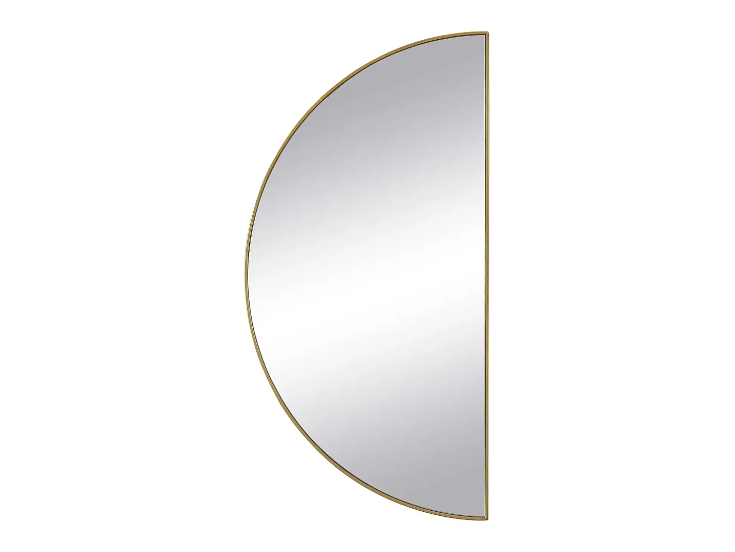 Espelho semicírculo design em metal C.50 x A.100 cm dourado - GAVRA