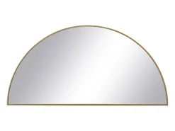 Espelho semicírculo design em metal C.50 x A.100 cm dourado - GAVRA
