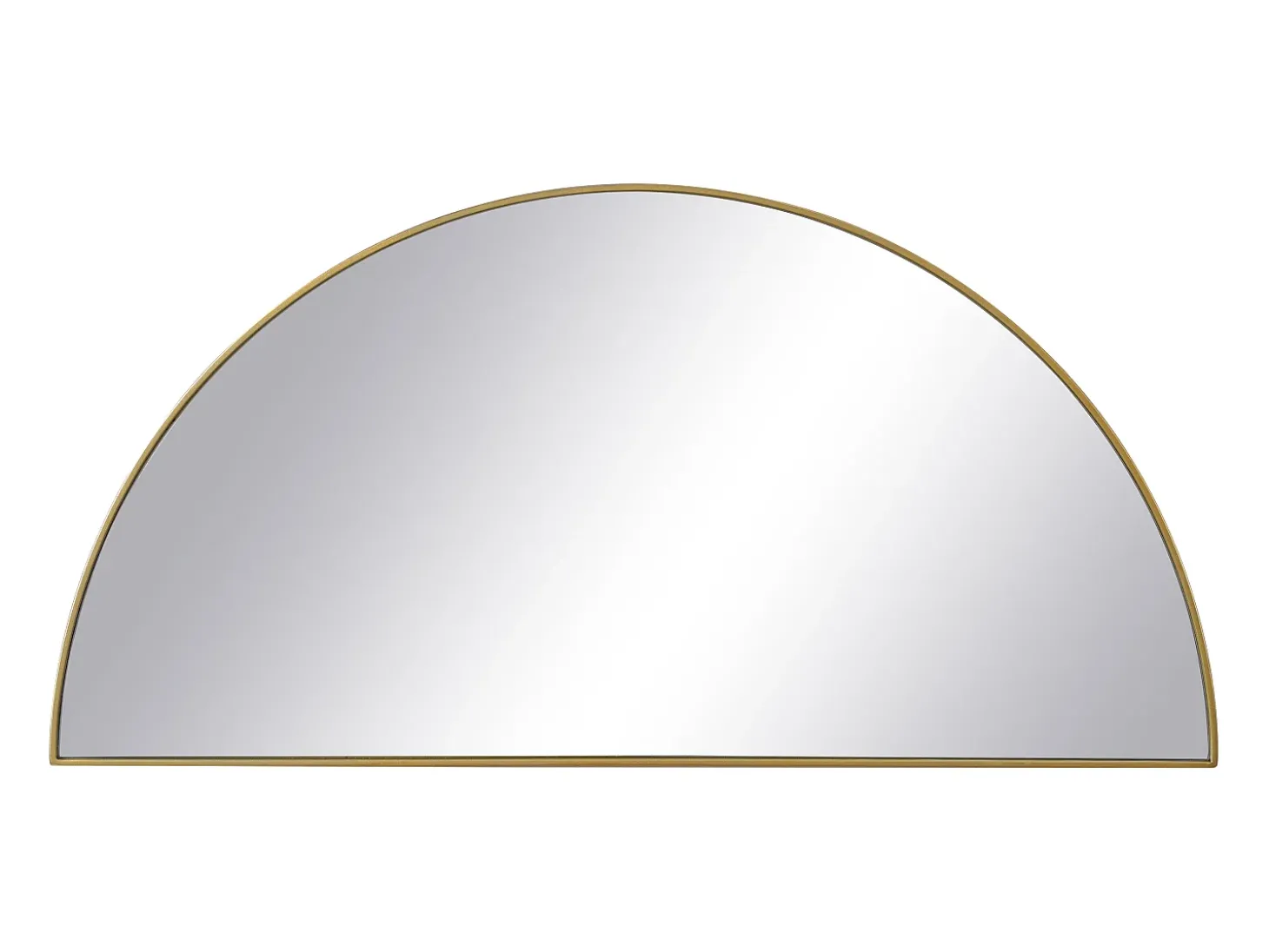Espelho semicírculo design em metal C.50 x A.100 cm dourado - GAVRA