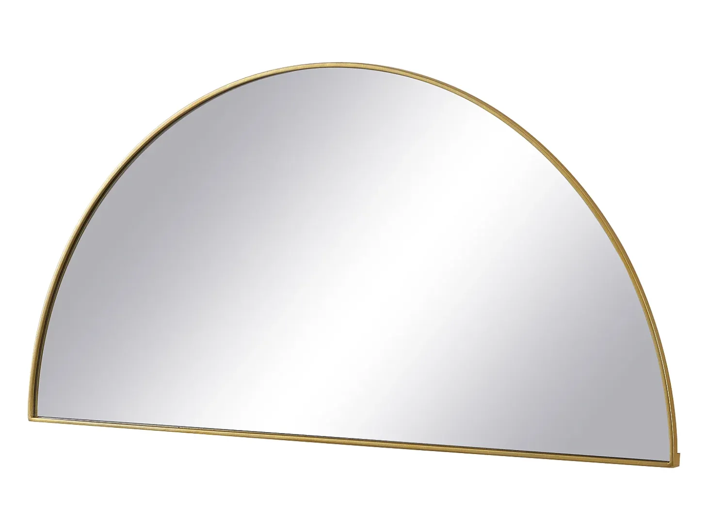 Espelho semicírculo design em metal C.50 x A.100 cm dourado - GAVRA