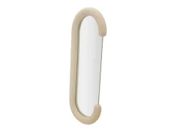 Espelho Shot, Espelho, Artigo para decoração de parede, Decoração com espelho, 60x7 h160 cm, Creme