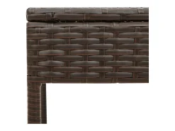 Espreguiçadeira com mesa e almofadão vime PE castanho