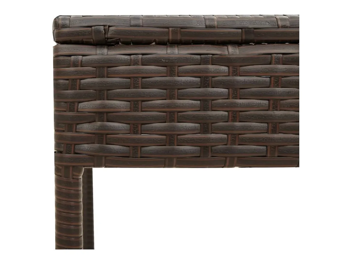 Espreguiçadeira com mesa e almofadão vime PE castanho