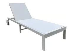 Espreguiçadeira de jardim ou piscina MAUI Branca