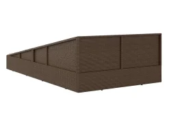 Espreguiçadeira de jardim 110x200 cm vime PE castanho