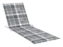 Espreguiçadeira de jardim com mesa e almofadão acácia maciça