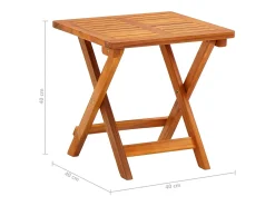 Espreguiçadeira de jardim com mesa e almofadão acácia maciça