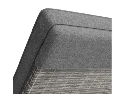 Espreguiçadeira de vime (2 peças) - 2 x 192 x 70 x 58 cm - com encosto ajustável + almofada removível - metal + plástico - cinza