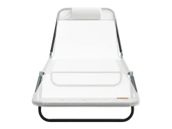 Espreguiçadeira dobrável 2 pcs Creme 182 x 55 x 85,5 cm