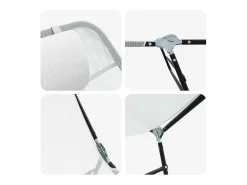 Espreguiçadeira dobrável 2 pcs Creme 182 x 55 x 85,5 cm