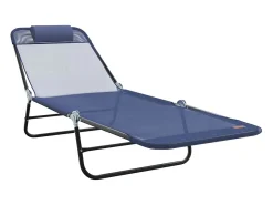 Espreguiçadeira dobrável 2 pcs Azul Marinho 182 x 55 x 85,5 cm