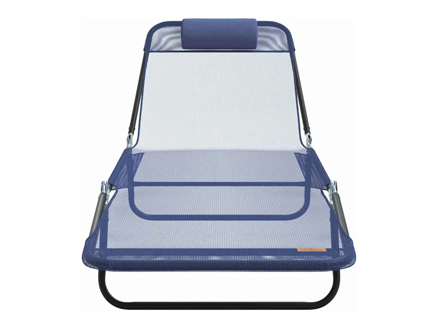 Espreguiçadeira dobrável 2 pcs Azul Marinho 182 x 55 x 85,5 cm