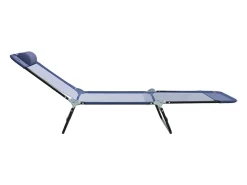 Espreguiçadeira dobrável 2 pcs Azul Marinho 182 x 55 x 85,5 cm