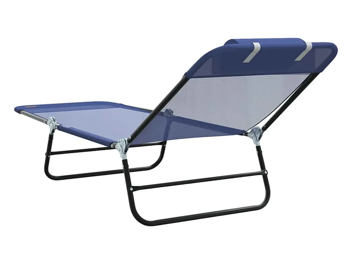 Espreguiçadeira dobrável 2 pcs Azul Marinho 182 x 55 x 85,5 cm