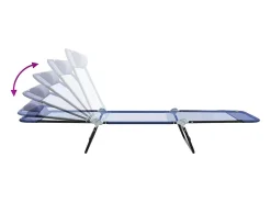 Espreguiçadeira dobrável 2 pcs Azul Marinho 182 x 55 x 85,5 cm
