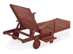 Espreguiçadeira dobrável de madeira "Tokyo" - Mahogany- Marrom-acajú
