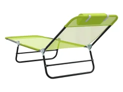 Espreguiçadeira dobrável Verde 182 x 55 x 85,5 cm Textilene