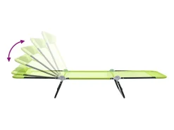 Espreguiçadeira dobrável Verde 182 x 55 x 85,5 cm Textilene