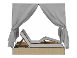 Espreguiçadeira Dupla Cinzeto 205 x 129 x 200 cm vime PE