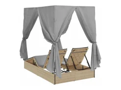 Espreguiçadeira Dupla Cinzeto 205 x 129 x 200 cm vime PE