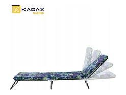 Espreguiçadeira KADAX, Espreguiçadeira dobrável com 5 modos de ajuste, Cama dobrável com estofamento, Espreguiçadeira de três pernas com capacidade de carga de até