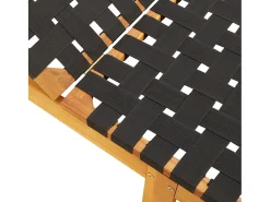 Espreguiçadeiras 2 pcs madeira de acácia maciça/tecido preto