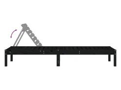 Espreguiçadeiras 2 pcs 199,5x60x74 cm pinho maciço preto