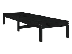 Espreguiçadeiras 2 pcs 199,5x60x74 cm pinho maciço preto