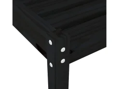Espreguiçadeiras 2 pcs 199,5x60x74 cm pinho maciço preto