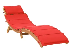 Espreguiçadeiras com almofadões 2 pcs acácia maciça vermelho