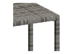 Espreguiçadeiras com mesa 2 pcs vime PE cinzento