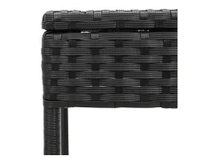 Espreguiçadeiras com mesa 2 pcs vime PE preto