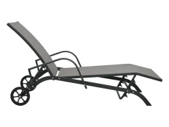 Espreguiçadeiras com mesa 2 pcs textilene e aço