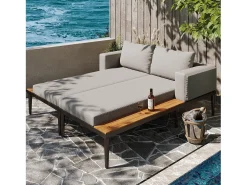 Espreguiçadeiras de exterior, camas de casal, sofás de terraço, cadeiras de praia duplas