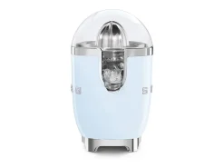 Espremedor de Citrinos SMEG 70W estilo anos 50 azul claro com cone reversível em inox e sistema antigotas