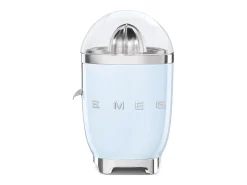 Espremedor de Citrinos SMEG 70W estilo anos 50 azul claro com cone reversível em inox e sistema antigotas