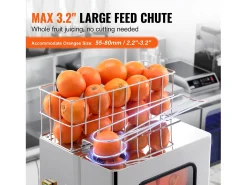 Espremedor de Suco de Laranja SucceBuy Extrator de Suco de Laranja Comercial 120 W, Espremedor de Cítricos em Aço Inoxidável com Caixa de Filtro Extraível
