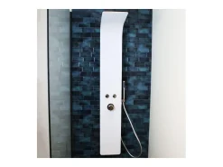 Esseblack and White painel de duche mecânico branco Essebagno