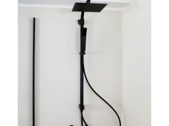 Essekadra coluna de duche sem misturador preta Essebagno