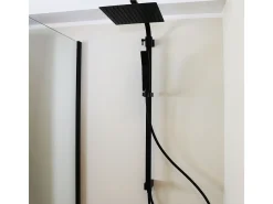 Essekadra coluna de duche sem misturador preta Essebagno