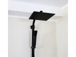 Essekadra coluna de duche sem misturador preta Essebagno