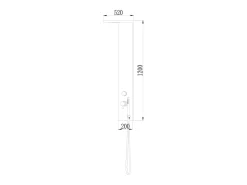 Essekadra painel de duche mecânico cromo Essebagno