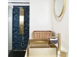 Essekadra painel de duche mecânico ouro escovado Essebagno