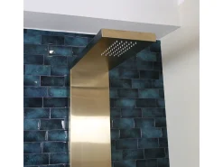 Essekadra painel de duche mecânico ouro escovado Essebagno
