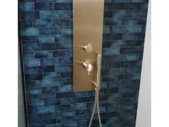 Essekadra painel de duche mecânico ouro escovado Essebagno