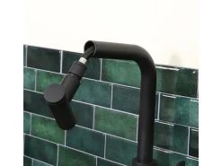 Essemano misturador para lava-loiça com chuveiro extraível preto Essebagno