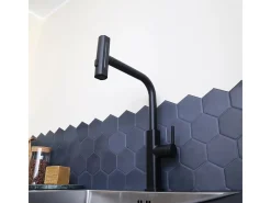 Esserain Misturadora de lavatório com chuveiro de mão extraível em preto mate Essebagno